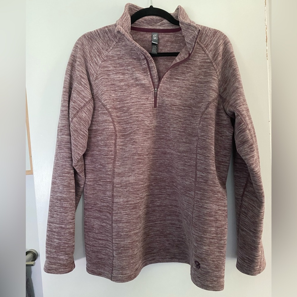 Size large Mountain Hardwear quarter zip fleece/micro chill